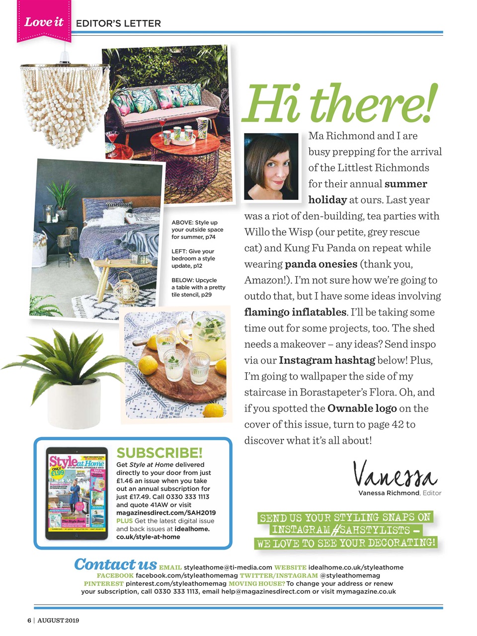 Style at Home Preview Pages