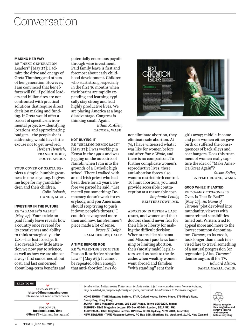 TIME Magazine Europe Preview Pages