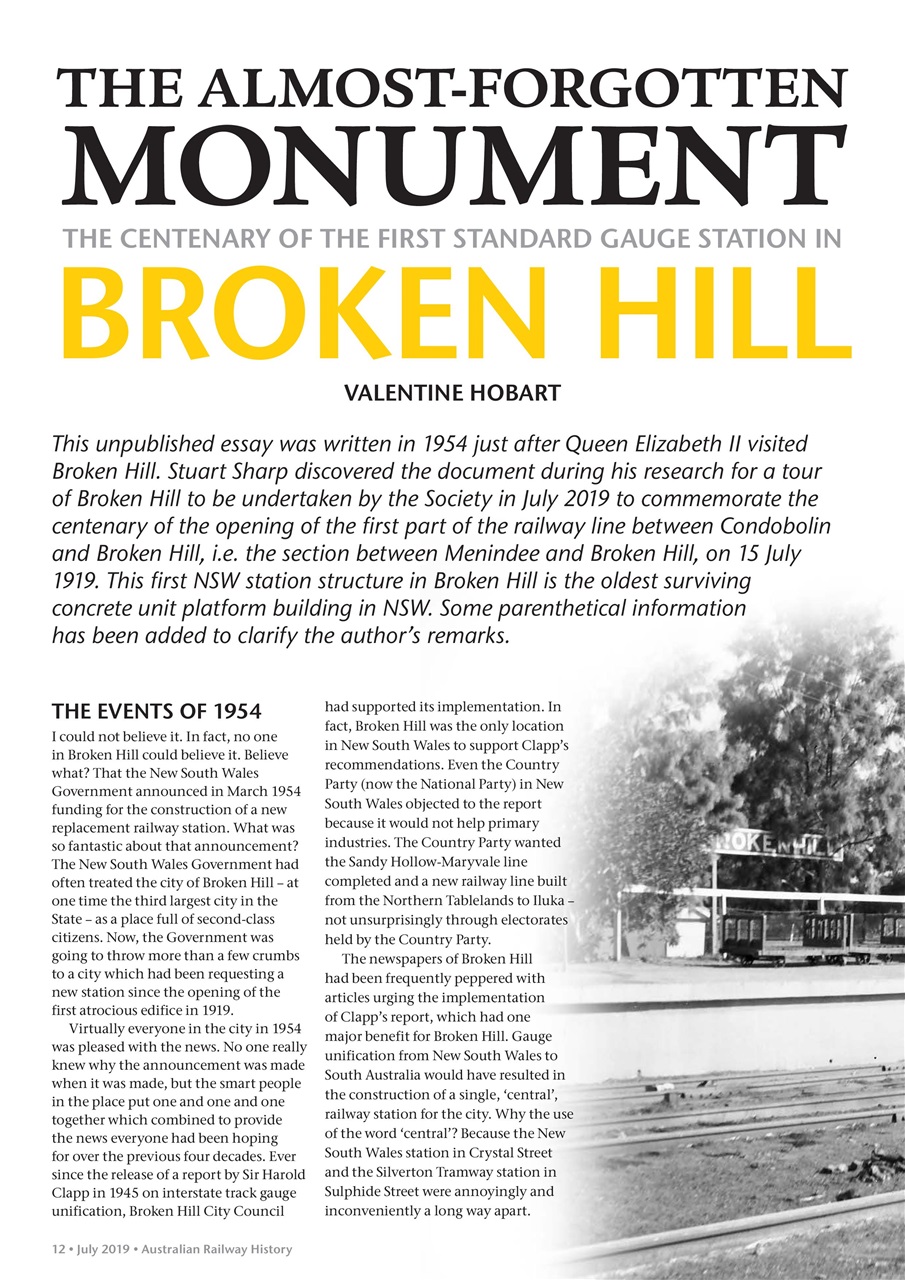 Australian Railway History Preview Pages