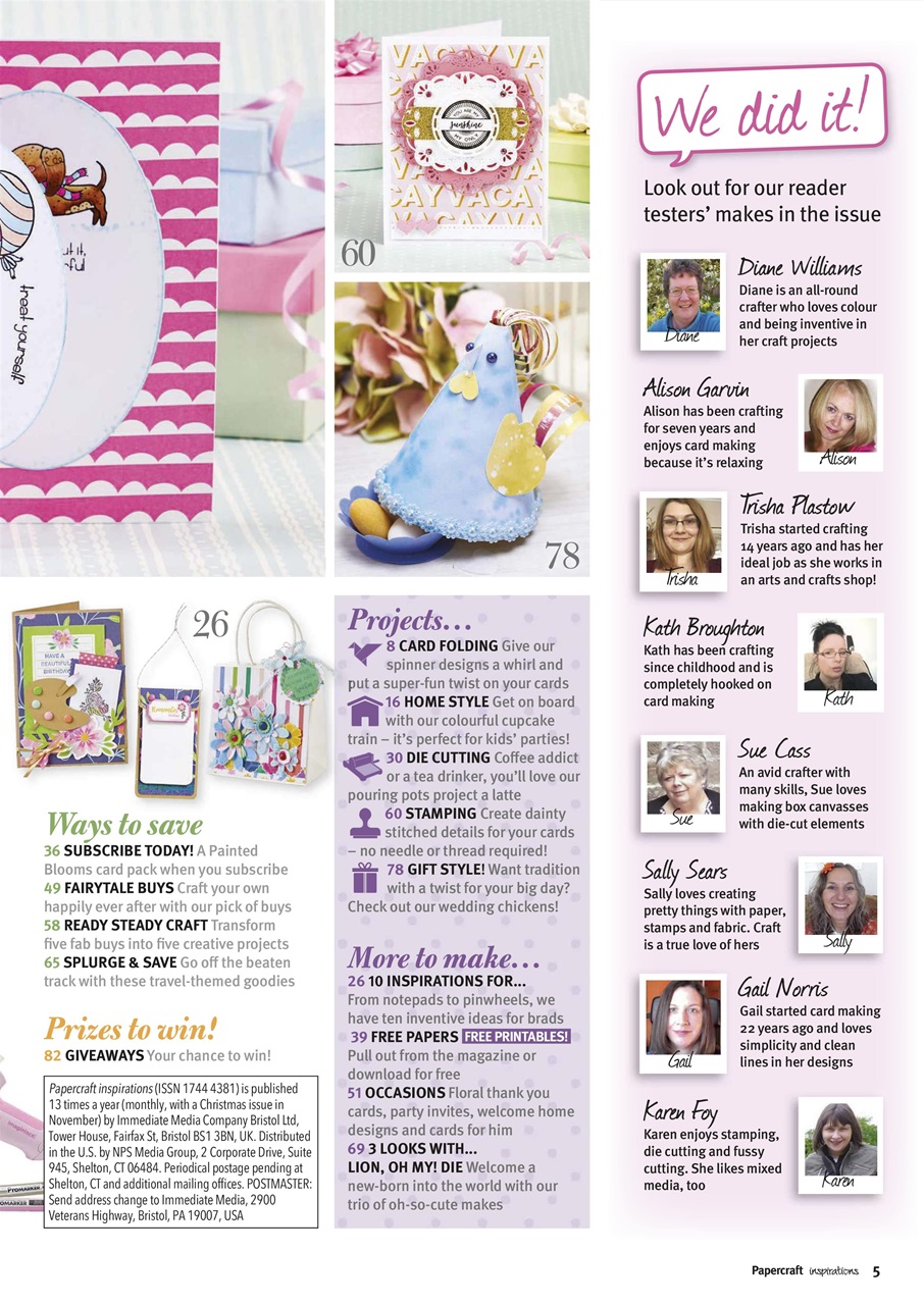 Papercraft Inspirations Preview Pages