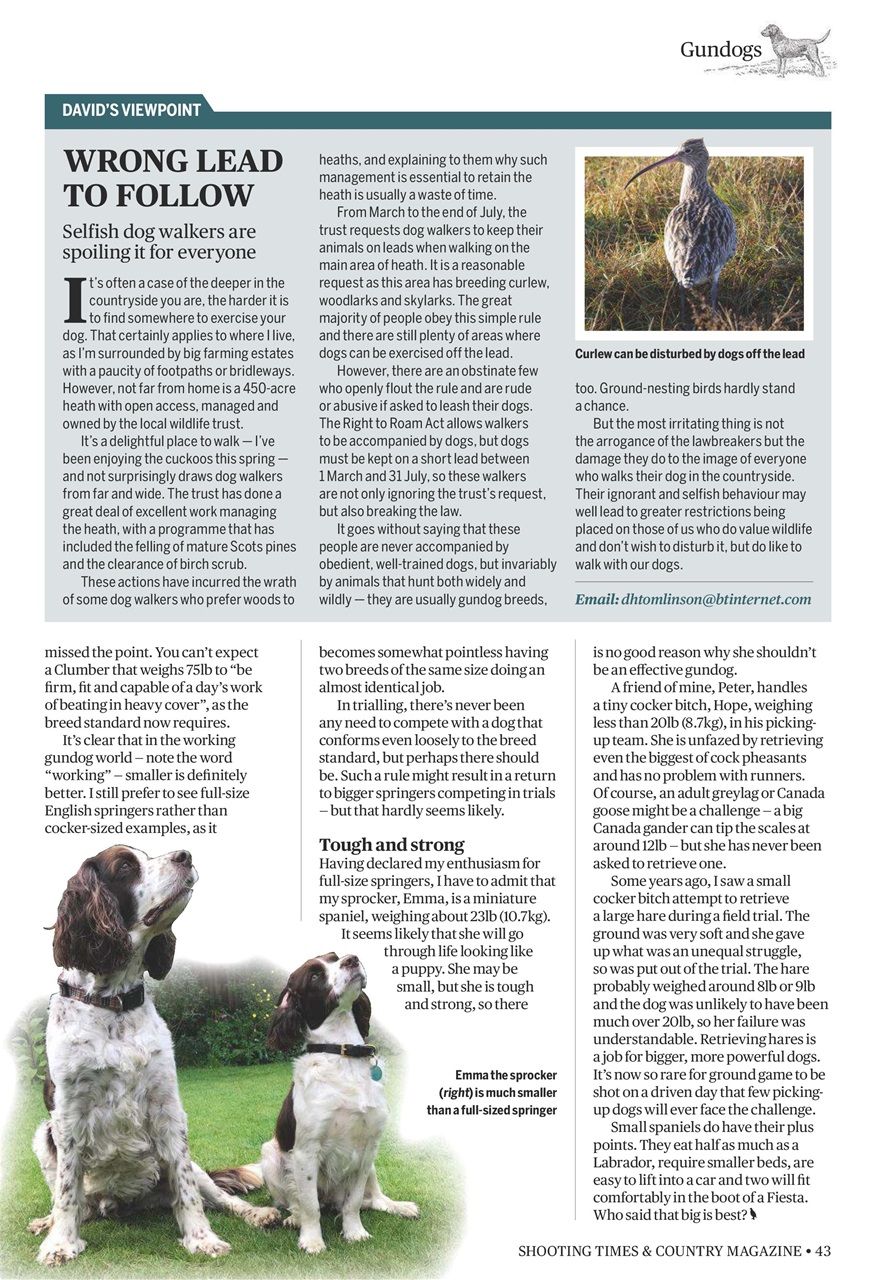 Shooting Times & Country Preview Pages