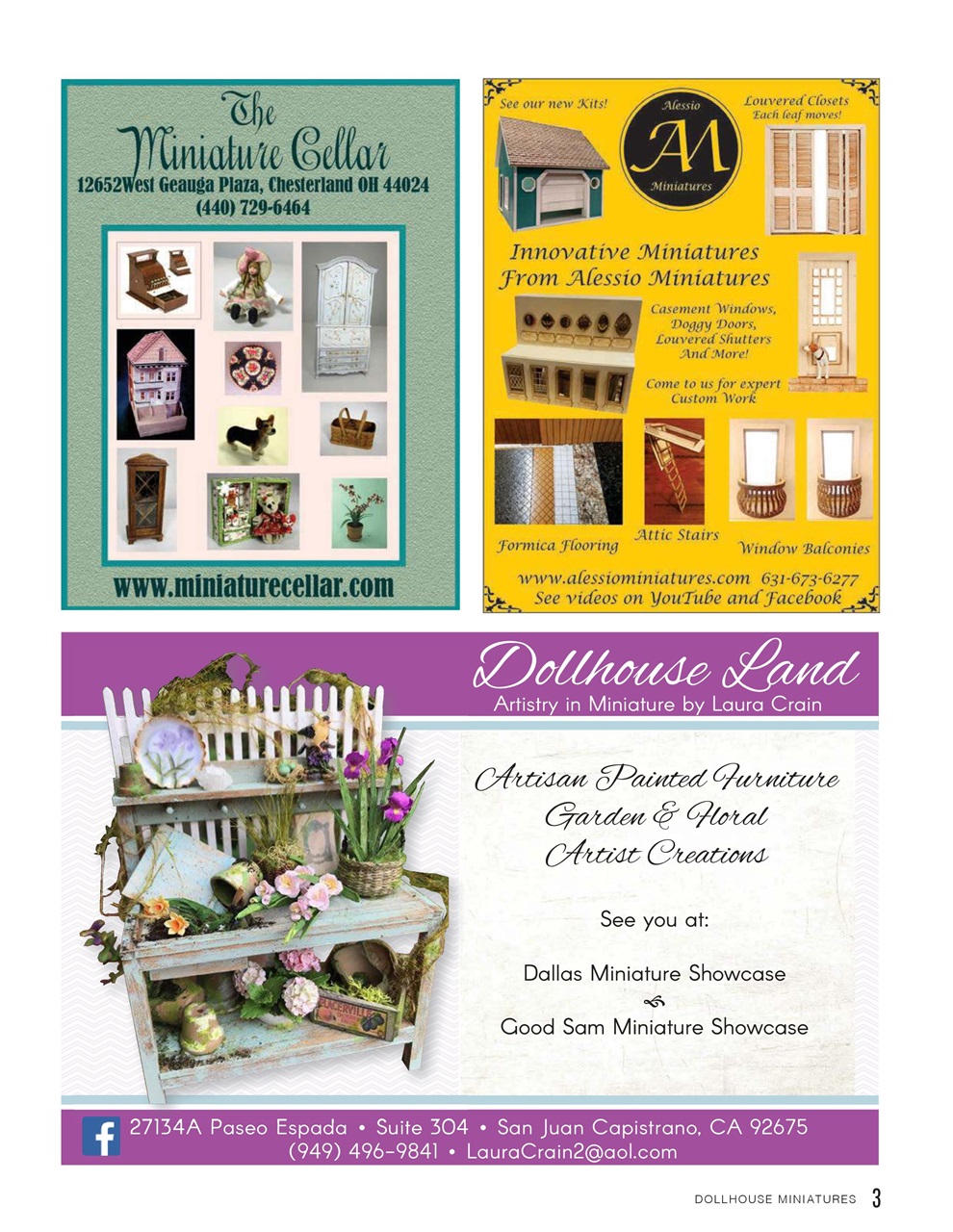 Dollhouse Miniatures Preview Pages