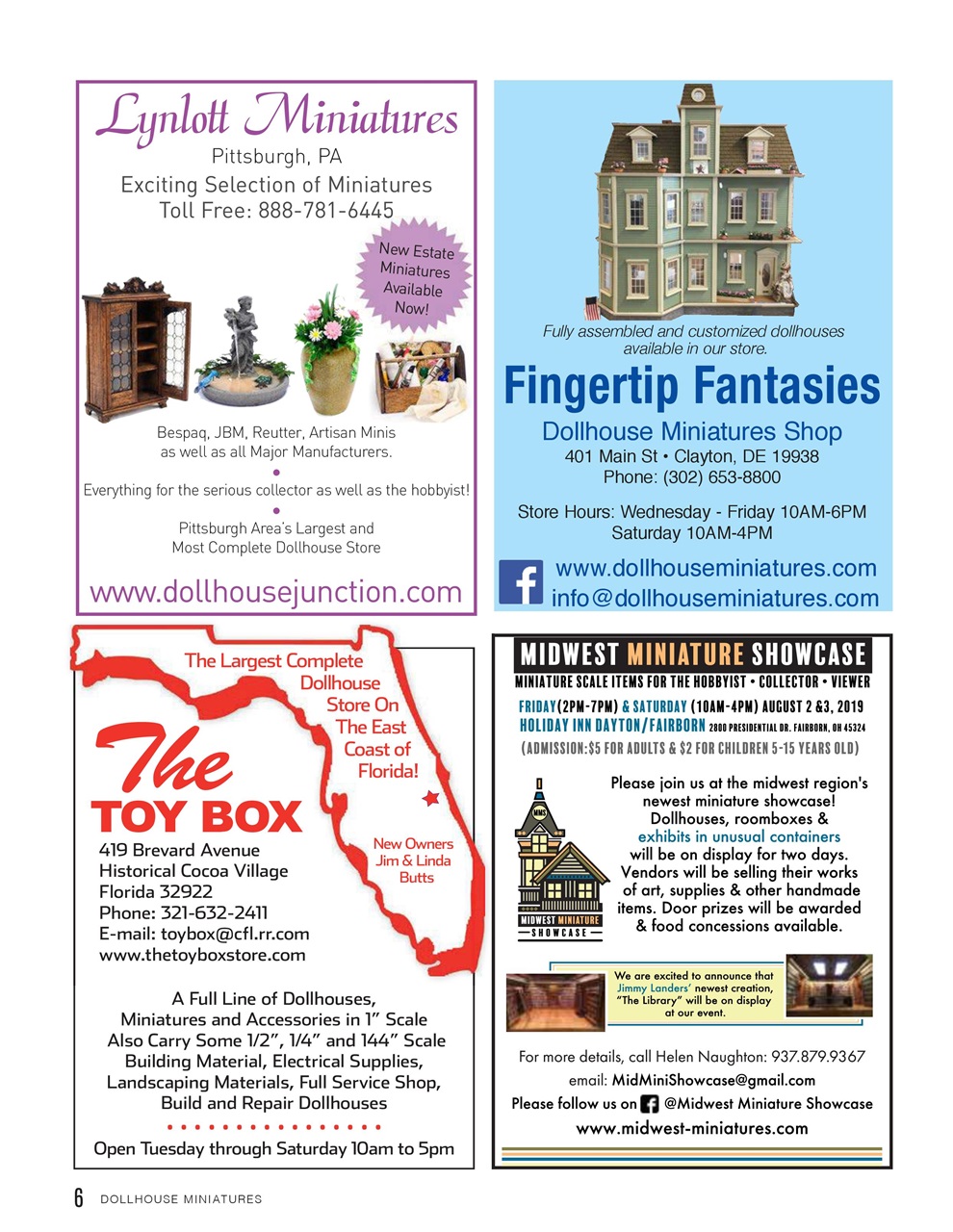 Dollhouse Miniatures Preview Pages