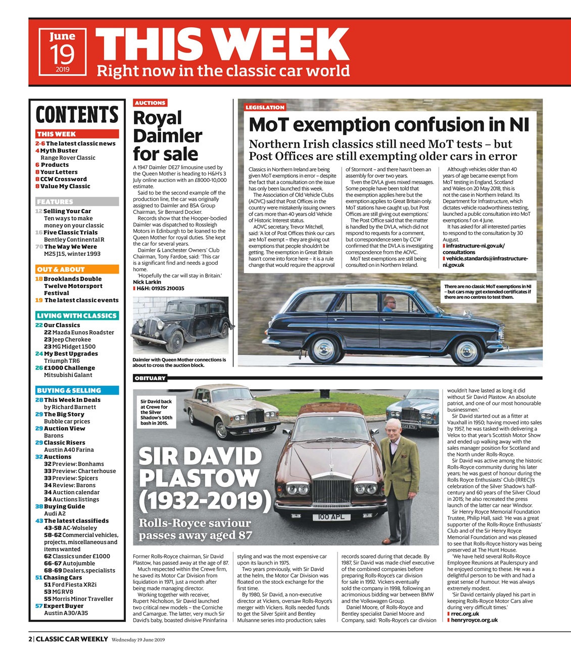 Classic Car Weekly Preview Pages