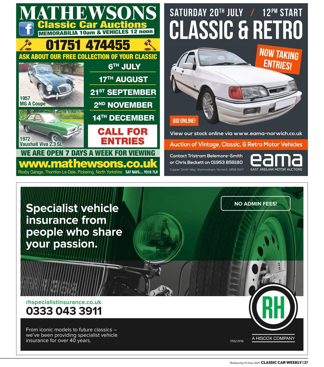 Classic Car Weekly Preview Pages