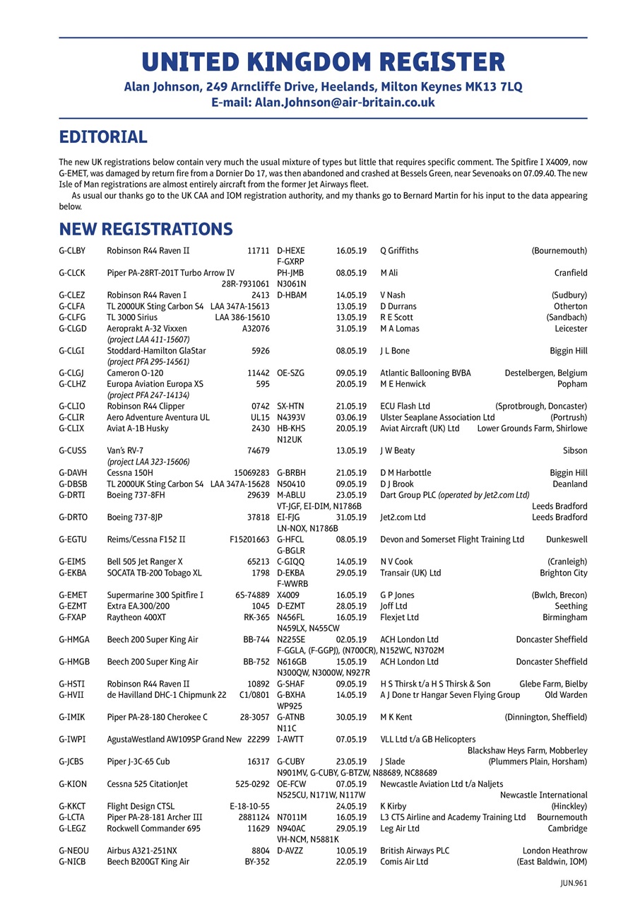 Air Britain News Preview Pages