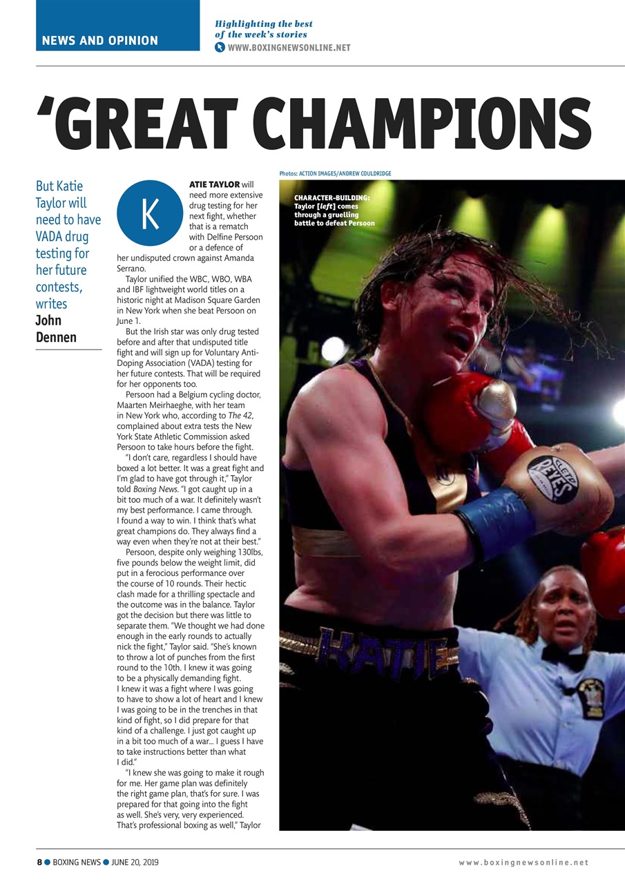 Boxing News Preview Pages