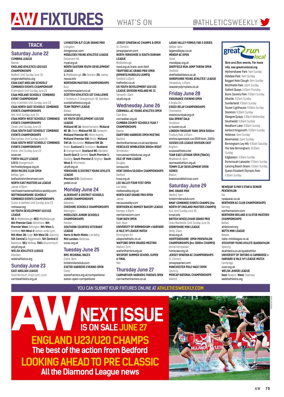 AW – Athletics Weekly Magazine Preview Pages