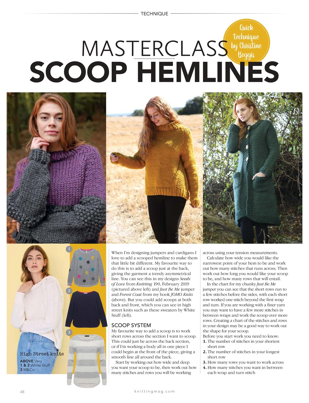 Knitting Preview Pages