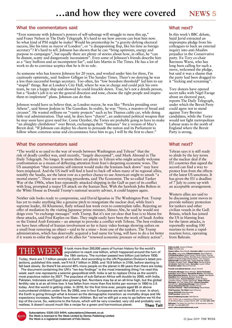 The Week Preview Pages