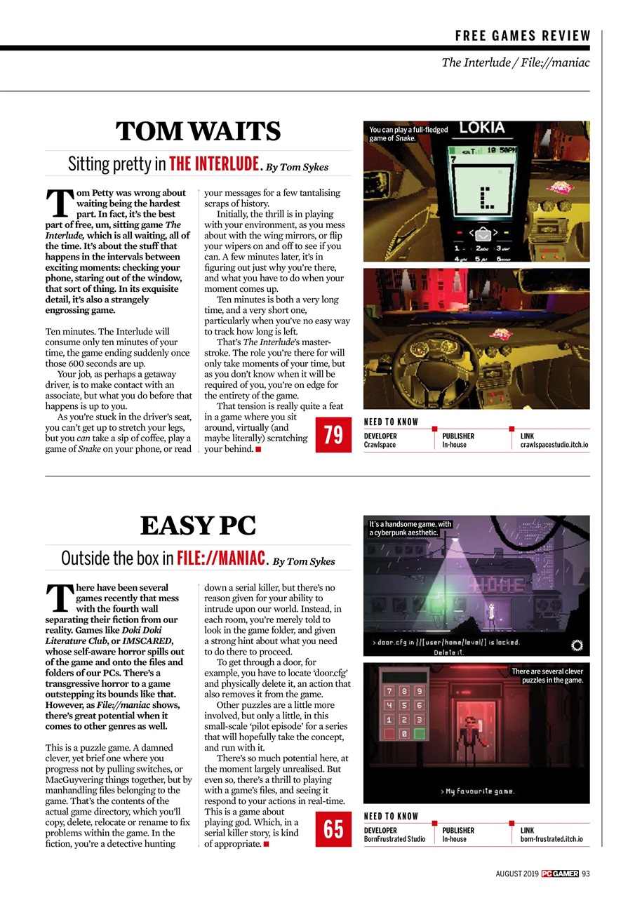PC Gamer (UK Edition) Preview Pages
