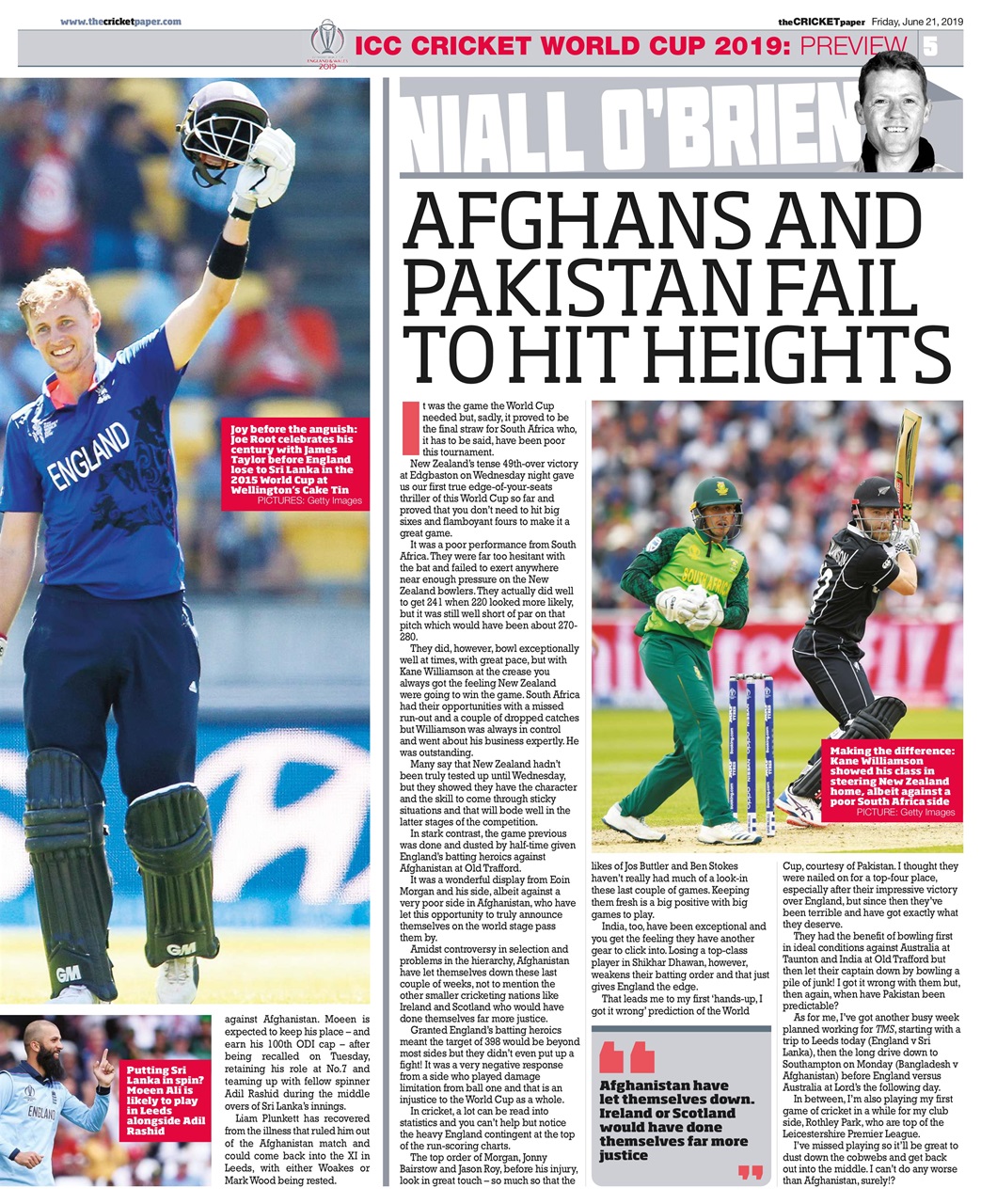 The Cricket Paper Preview Pages