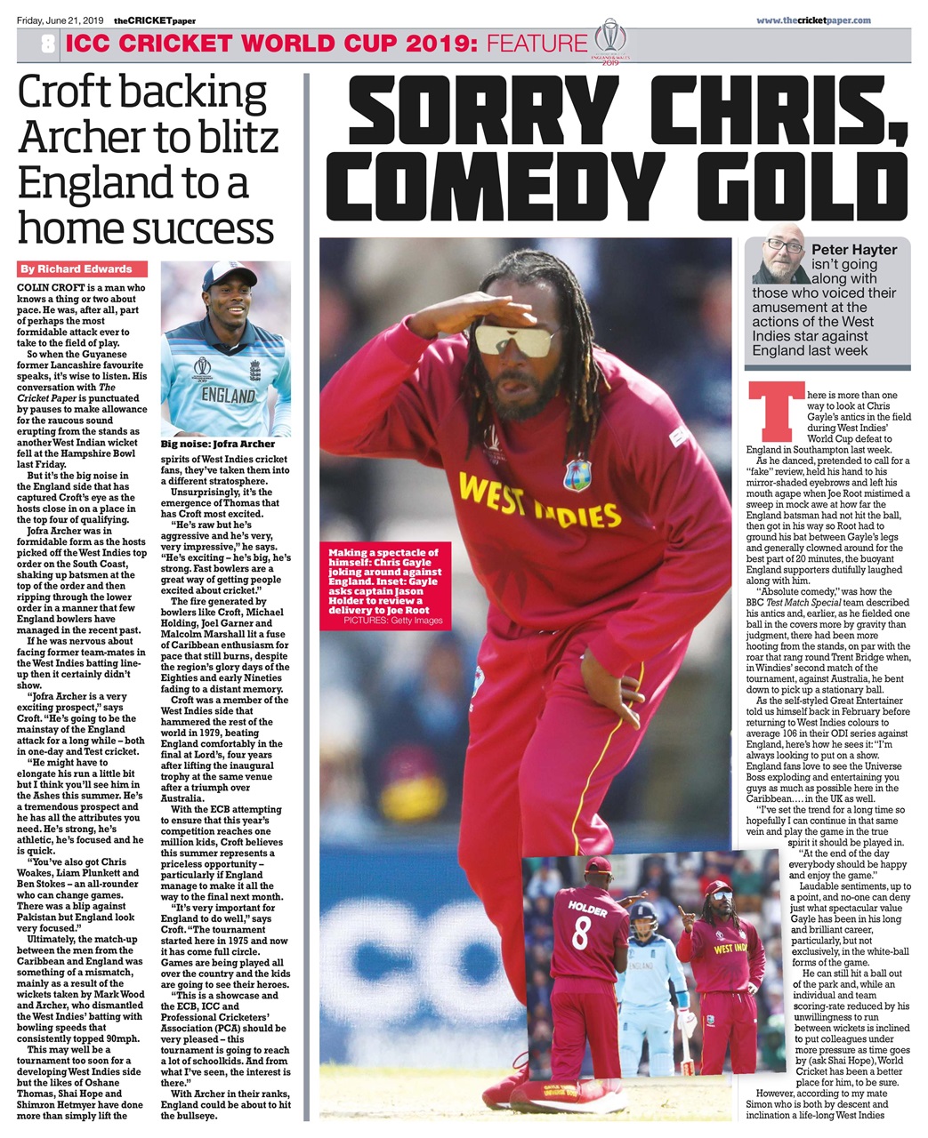 The Cricket Paper Preview Pages