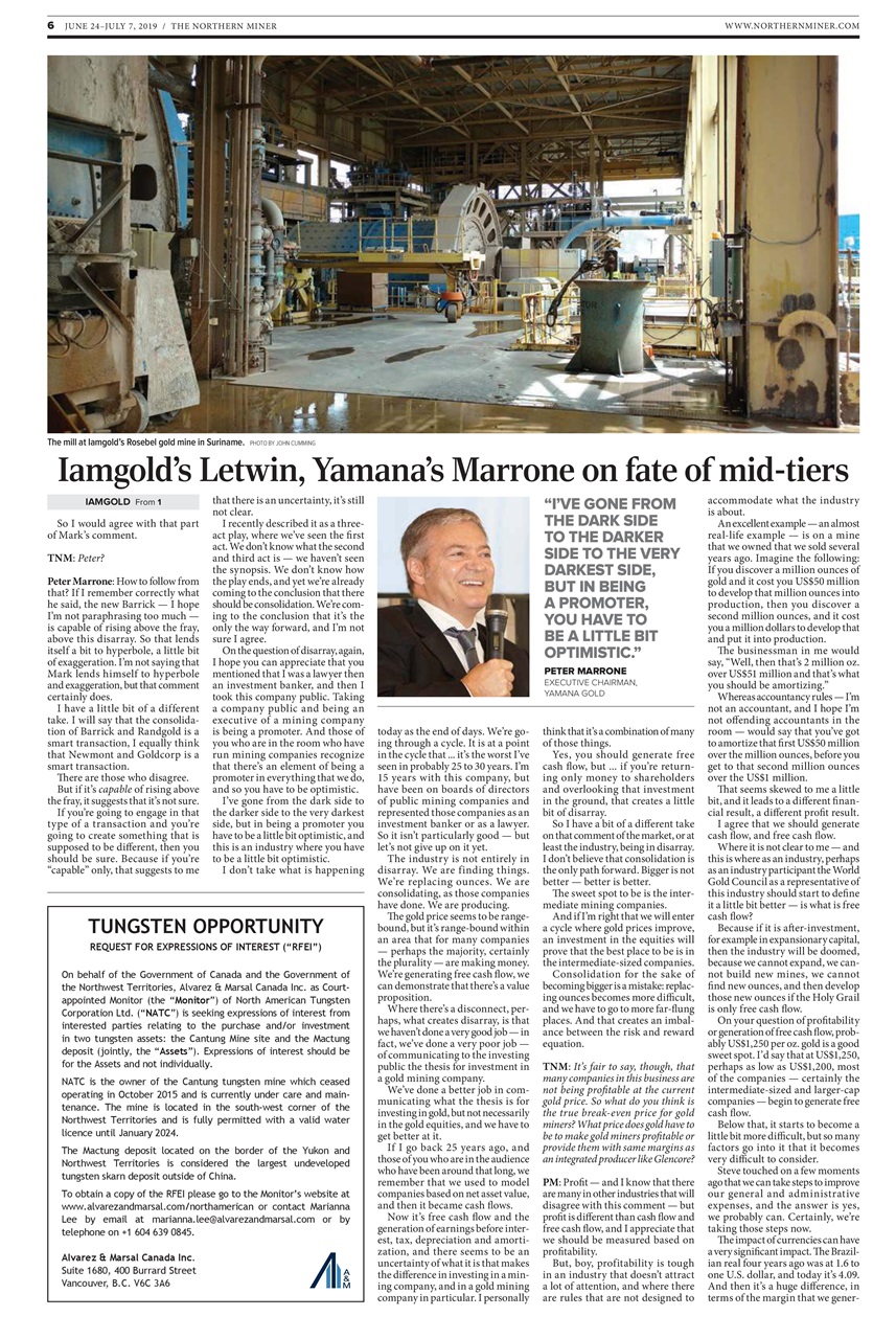 The Northern Miner Preview Pages