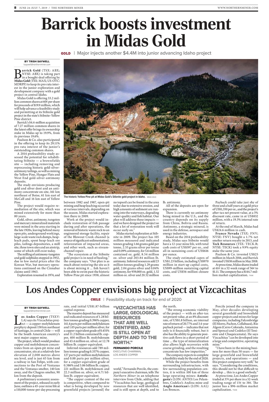 The Northern Miner Preview Pages