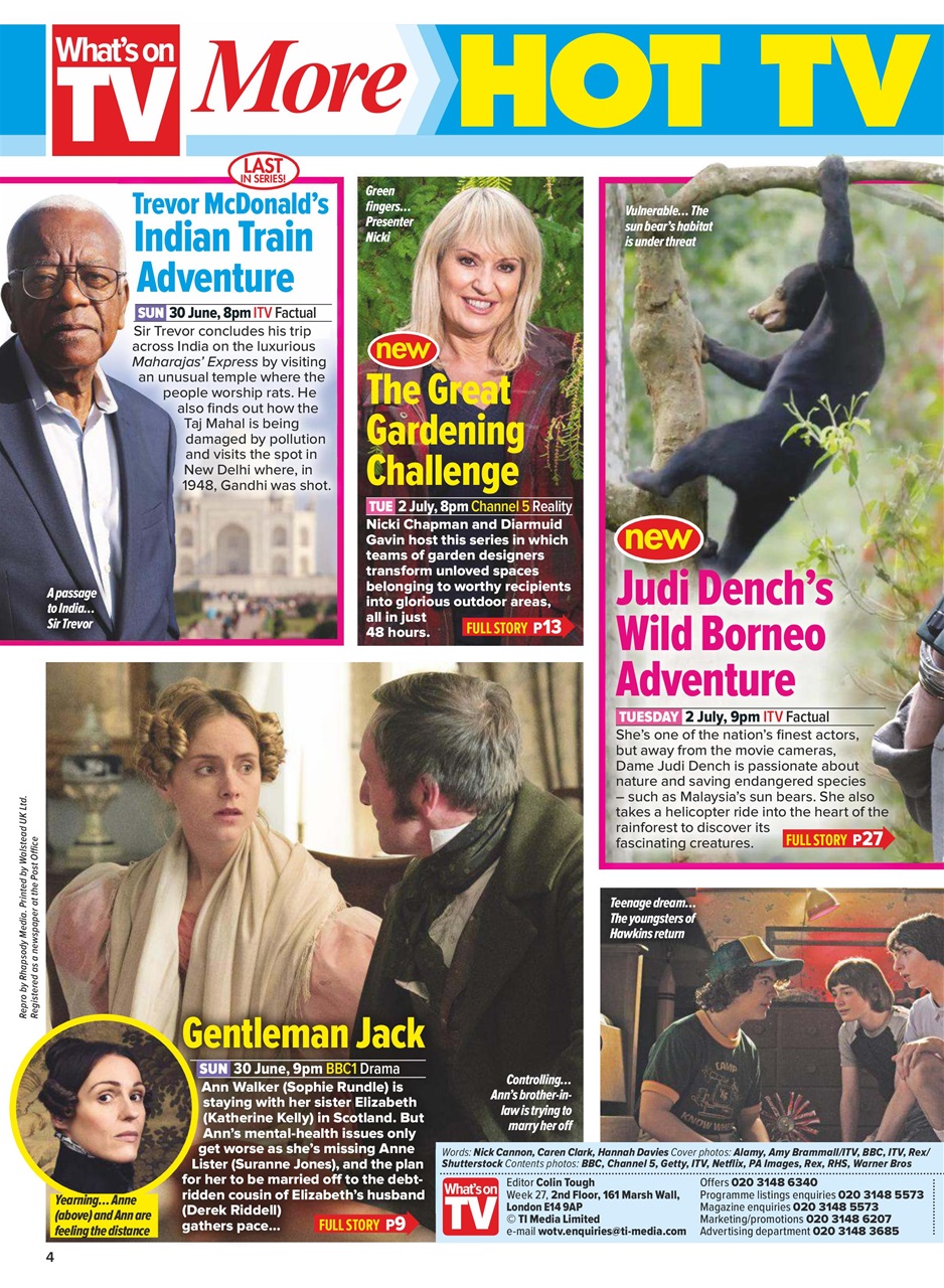 What's on TV Preview Pages