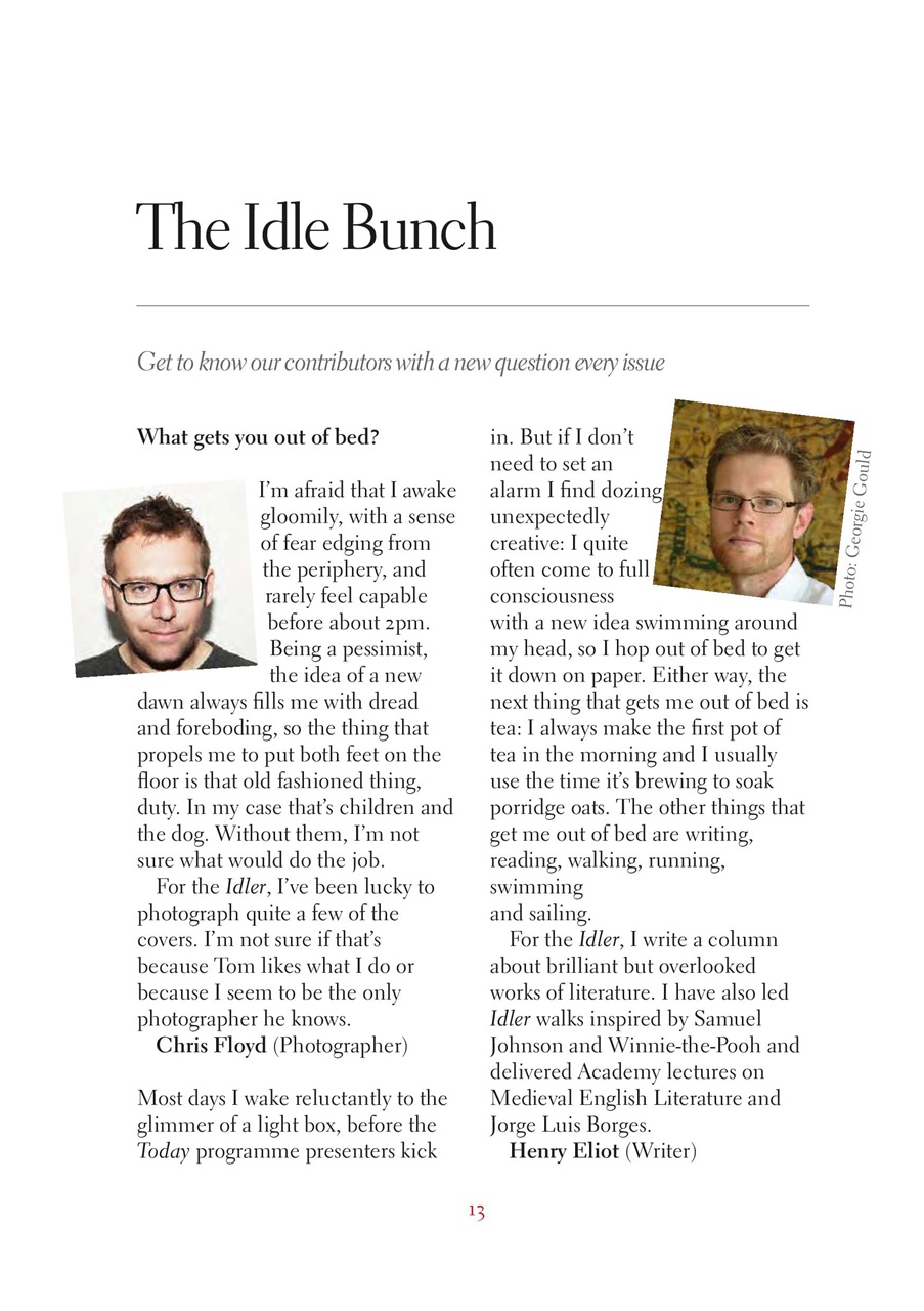 The Idler Magazine Preview Pages