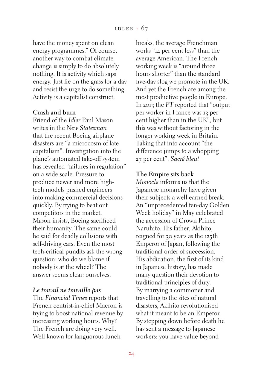 The Idler Magazine Preview Pages