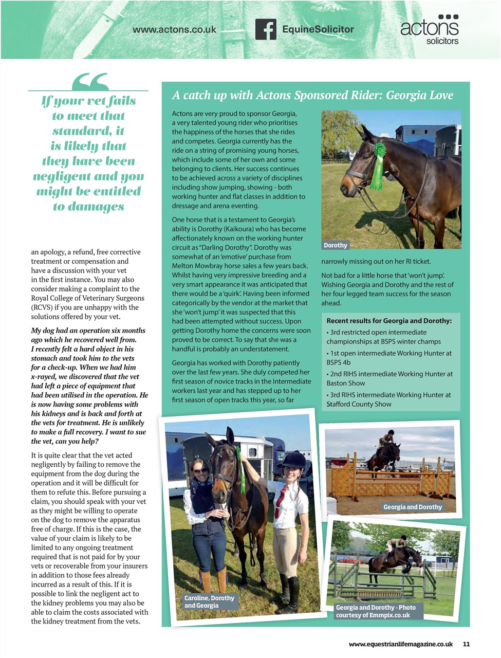 Equestrian Life Magazine Preview Pages