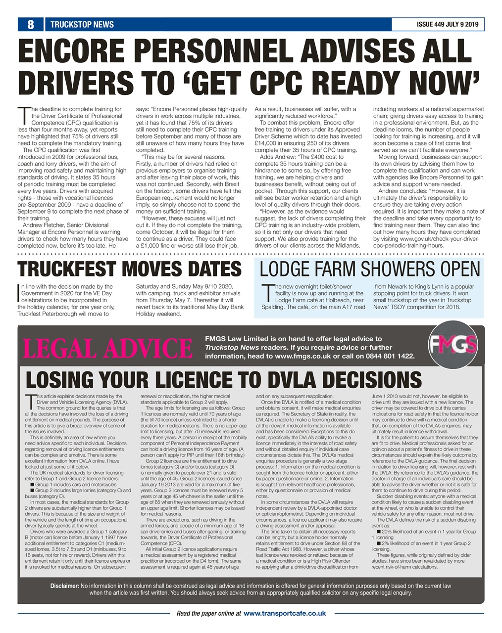 Truckstop News Preview Pages