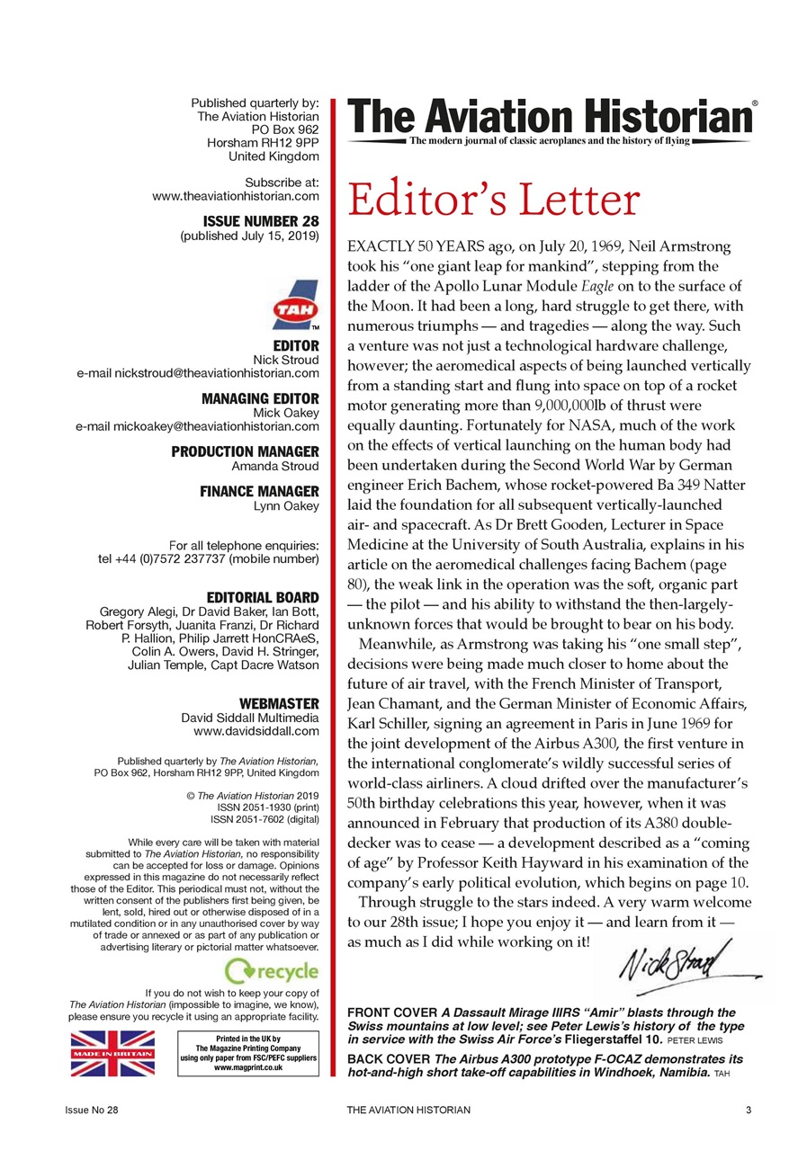 The Aviation Historian Magazine Preview Pages