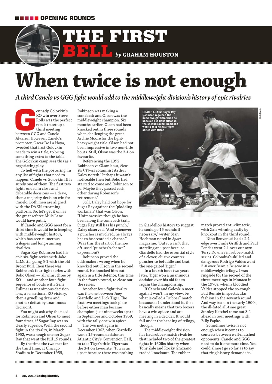 Boxing Monthly Preview Pages