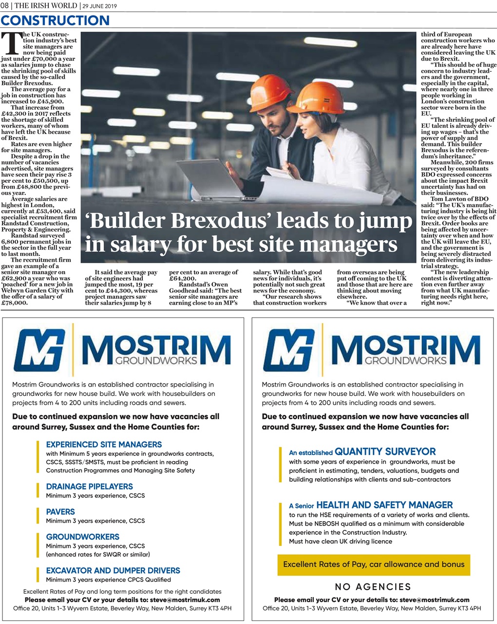 Irish World Preview Pages