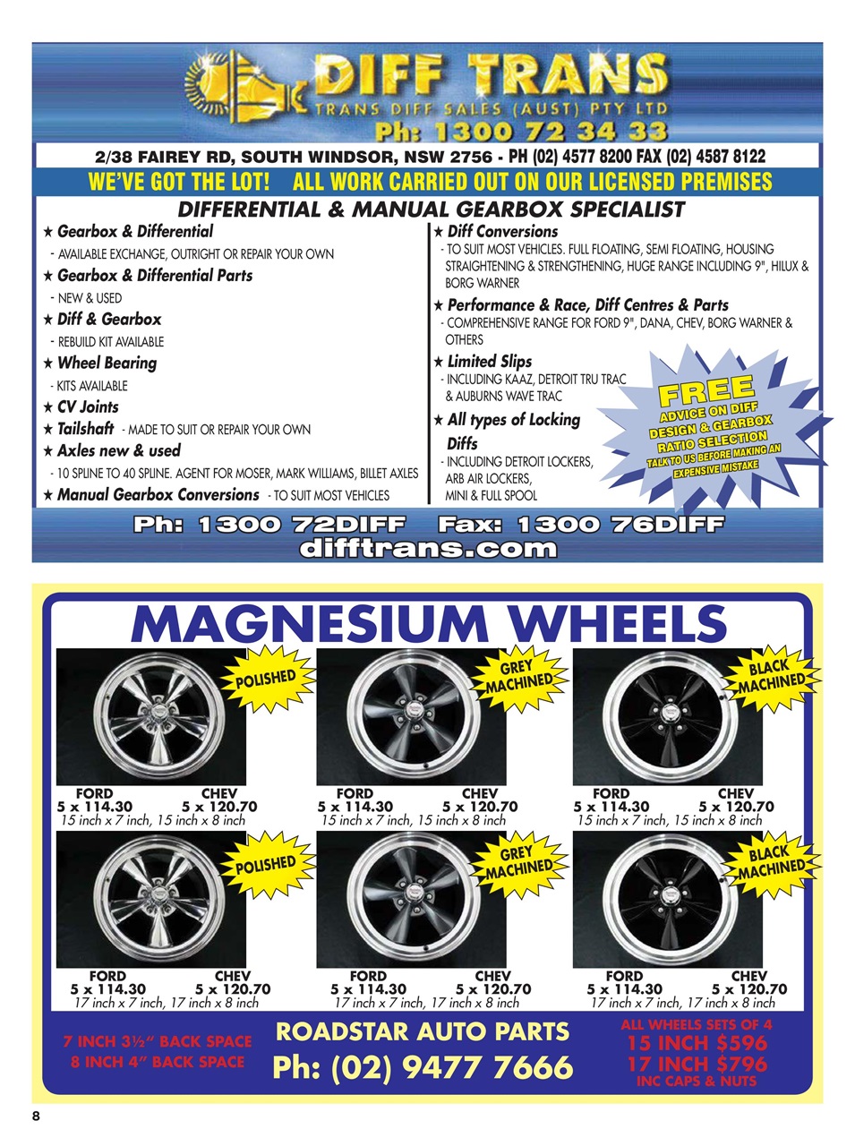 JUST PARTS Preview Pages