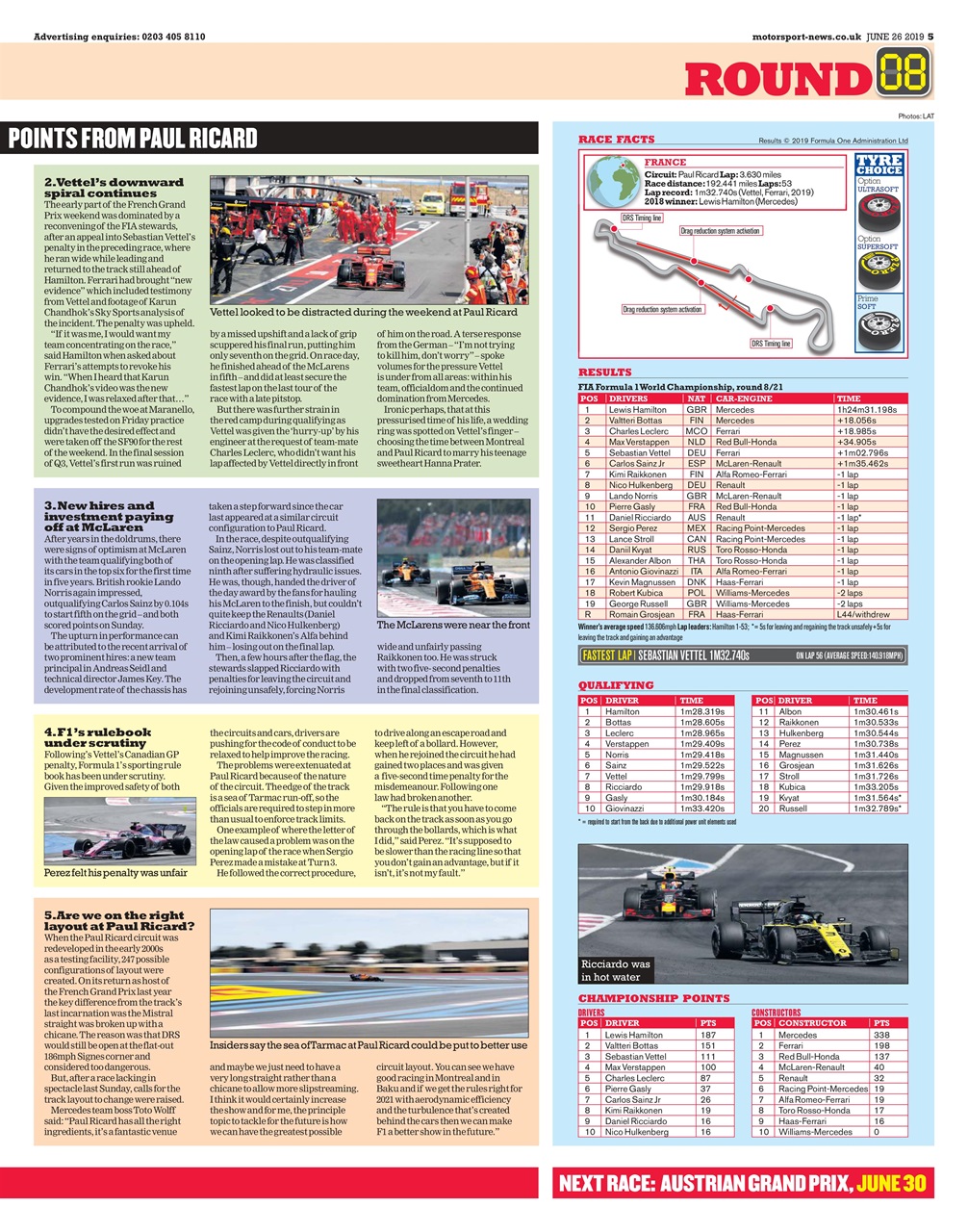 Motorsport News Preview Pages