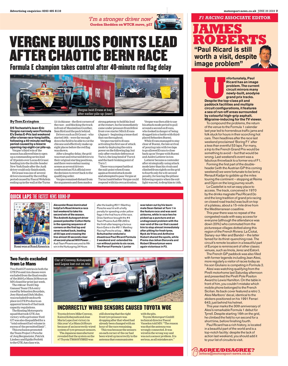 Motorsport News Preview Pages