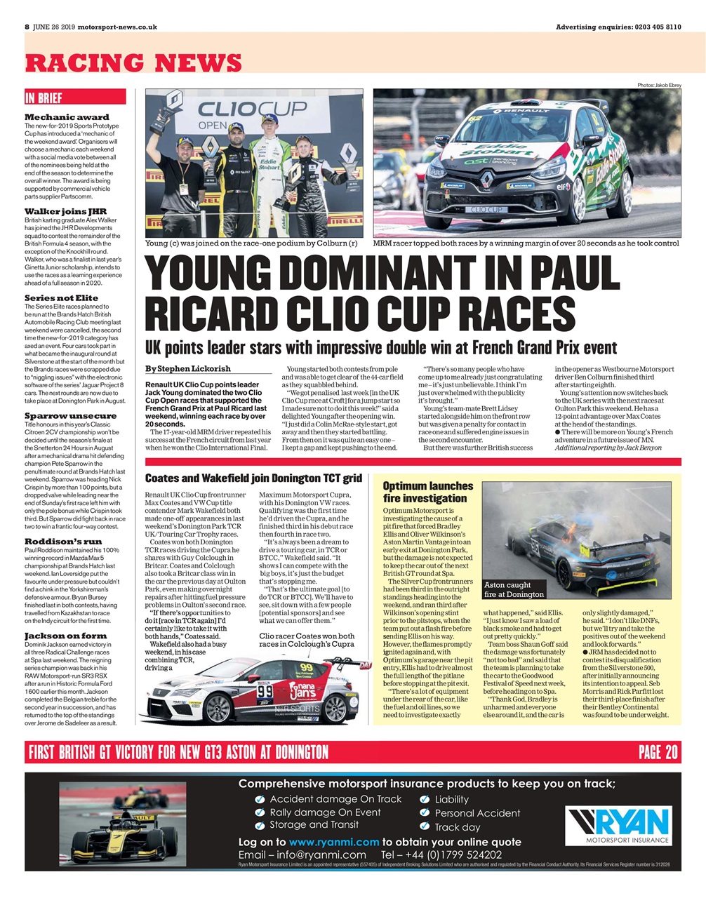 Motorsport News Preview Pages