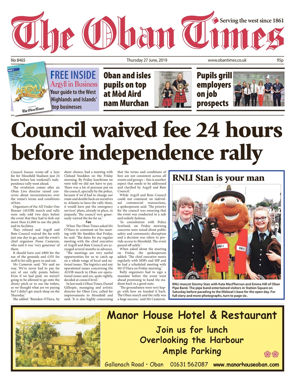 The Oban Times & Lochaber Times Preview Pages