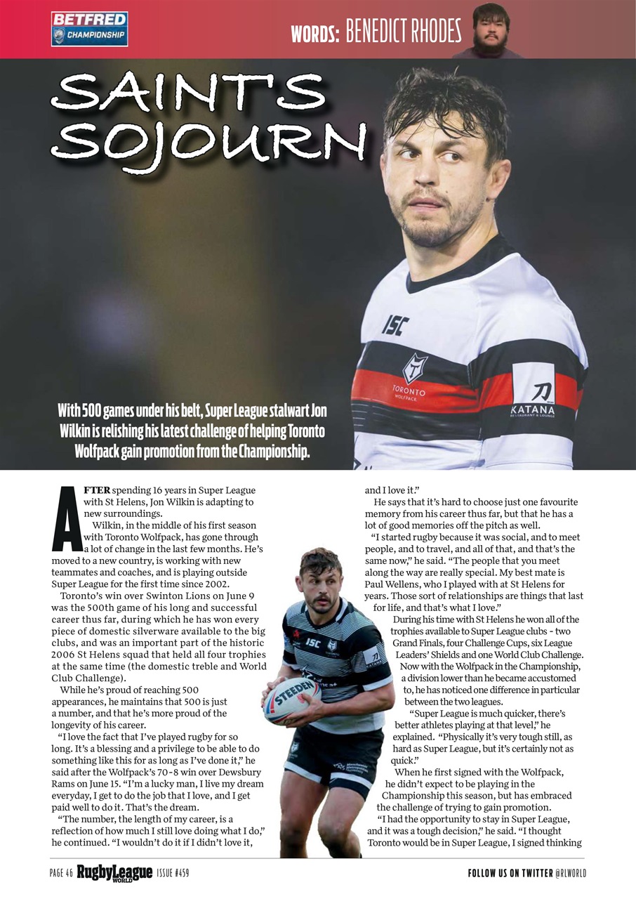 Rugby League World Preview Pages