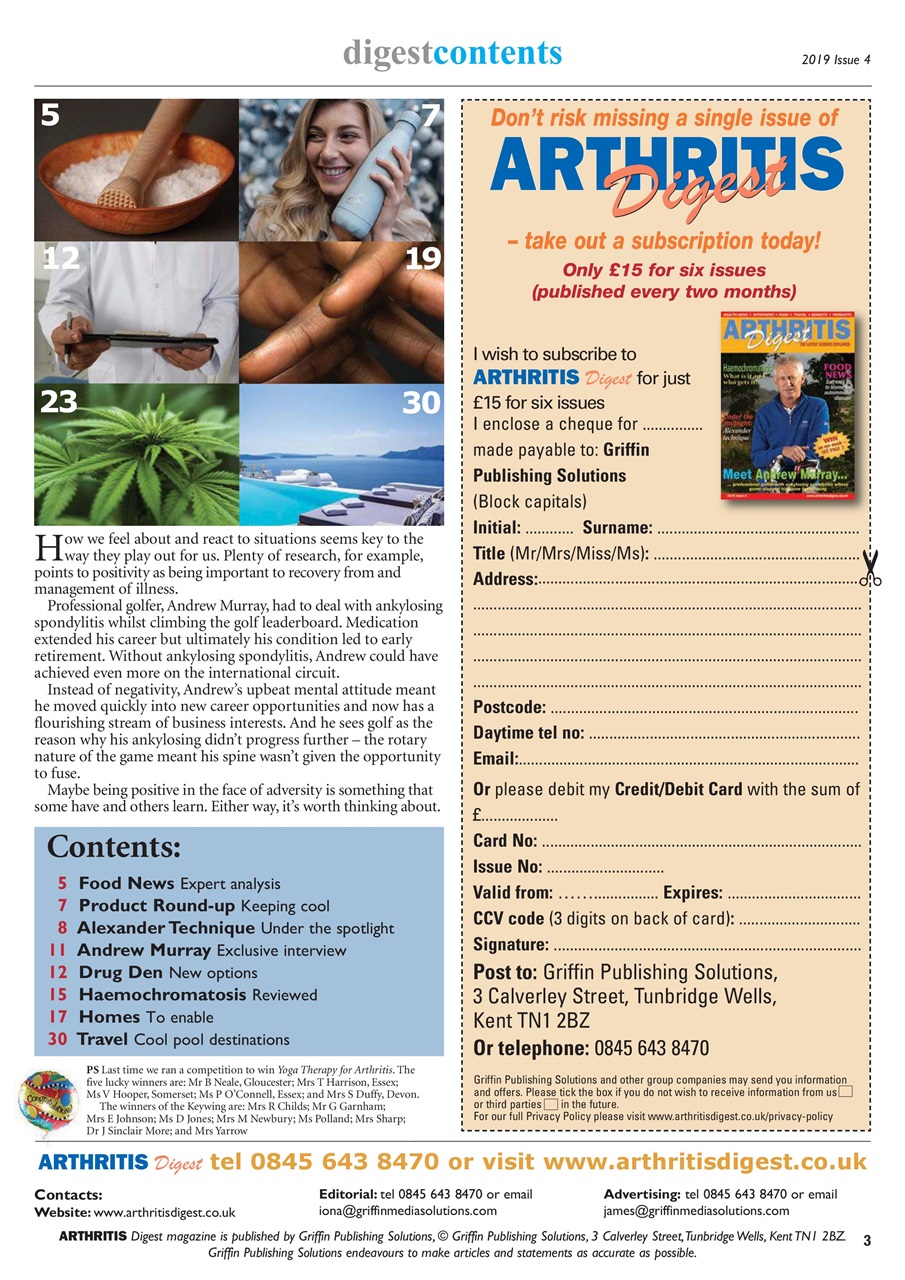 Arthritis Digest Preview Pages