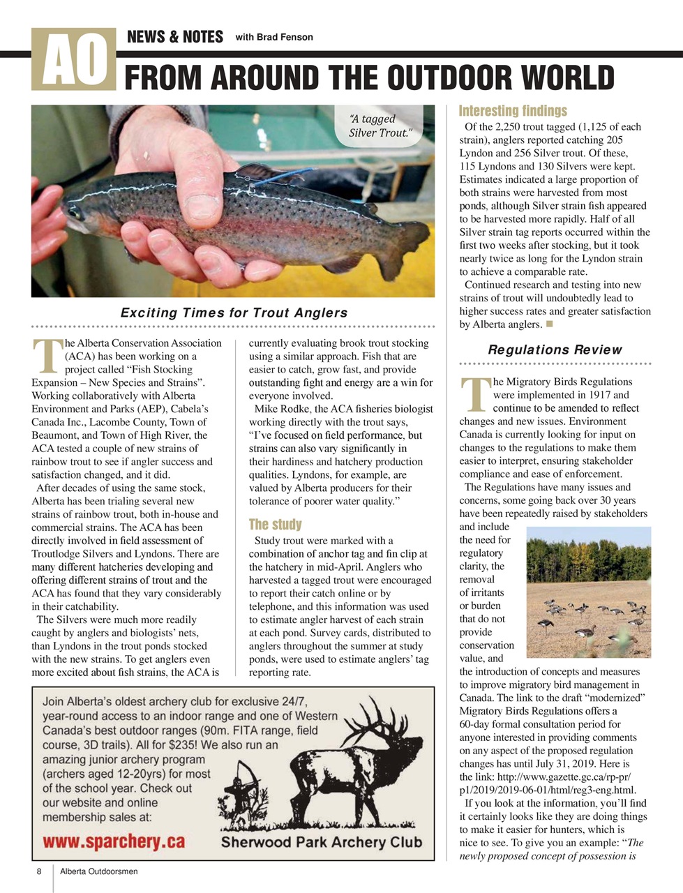 Alberta Outdoors Preview Pages