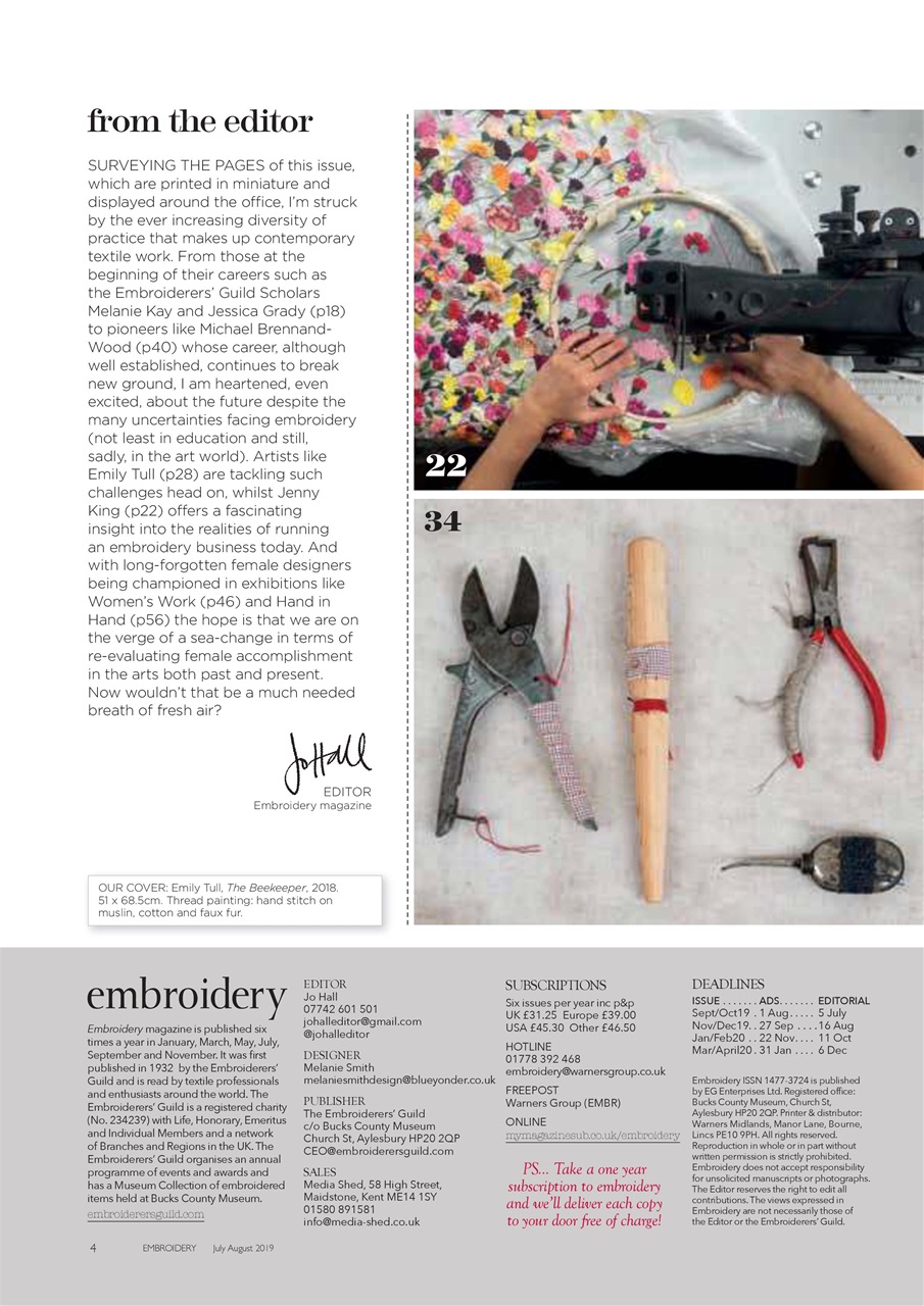 Embroidery Magazine Preview Pages