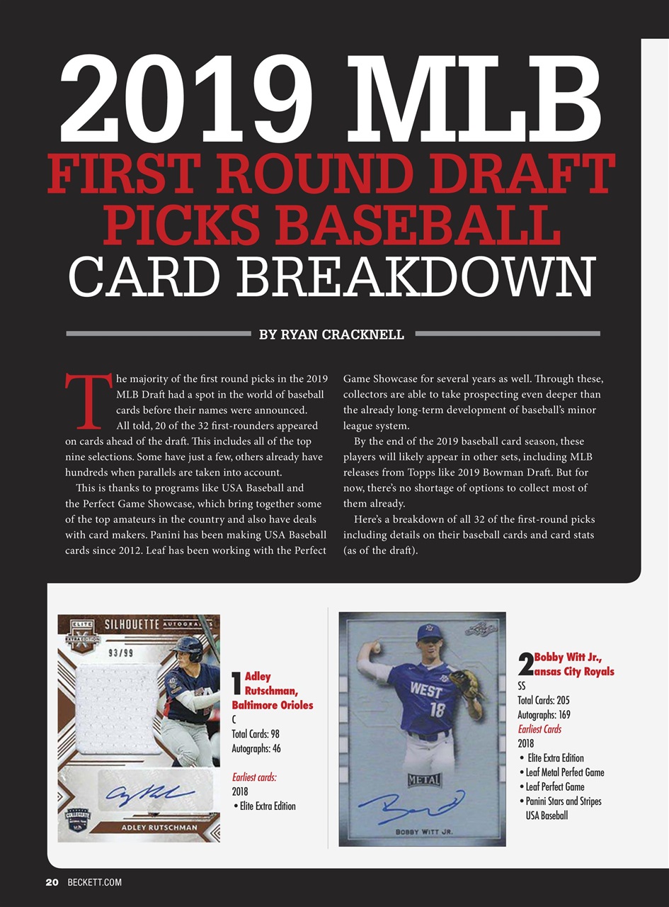 Beckett Baseball Magazine Preview Pages