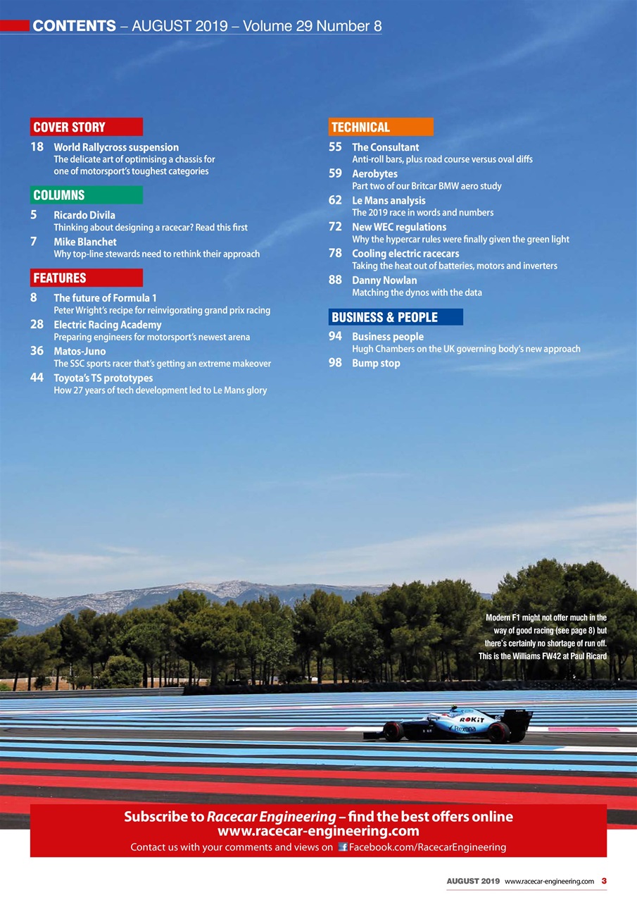 Racecar Engineering Preview Pages