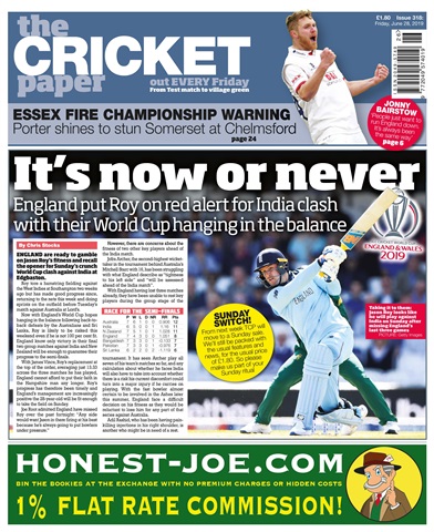 The Cricket Paper issue 28th June 2019
