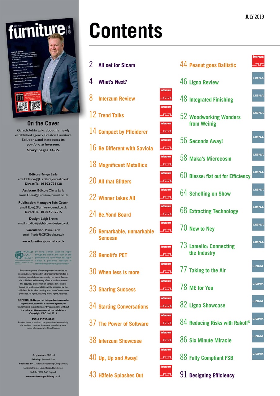 Furniture Journal Magazine Preview Pages