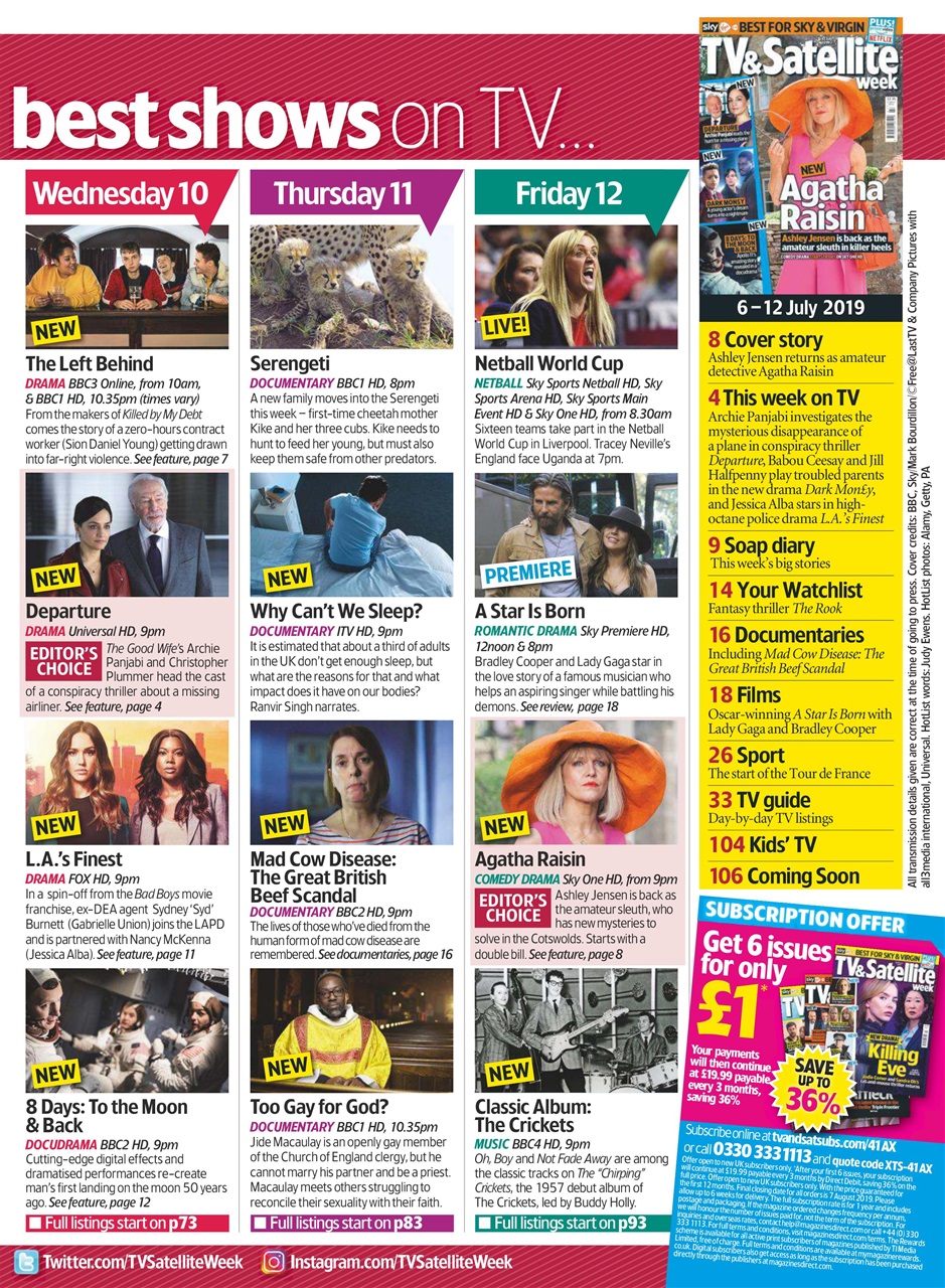 TV & Satellite Week Preview Pages