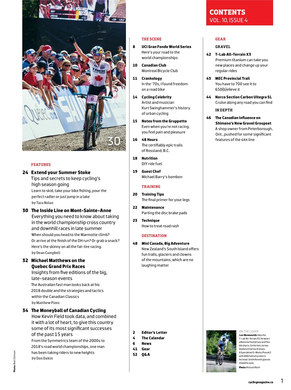 Canadian Cycling Magazine Preview Pages
