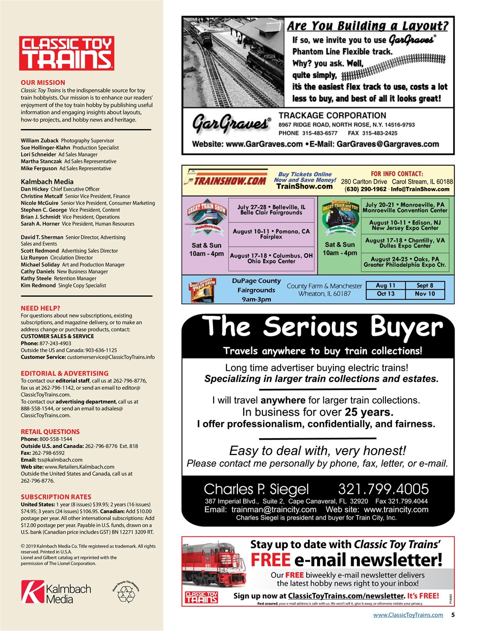 Classic Toy Trains Preview Pages