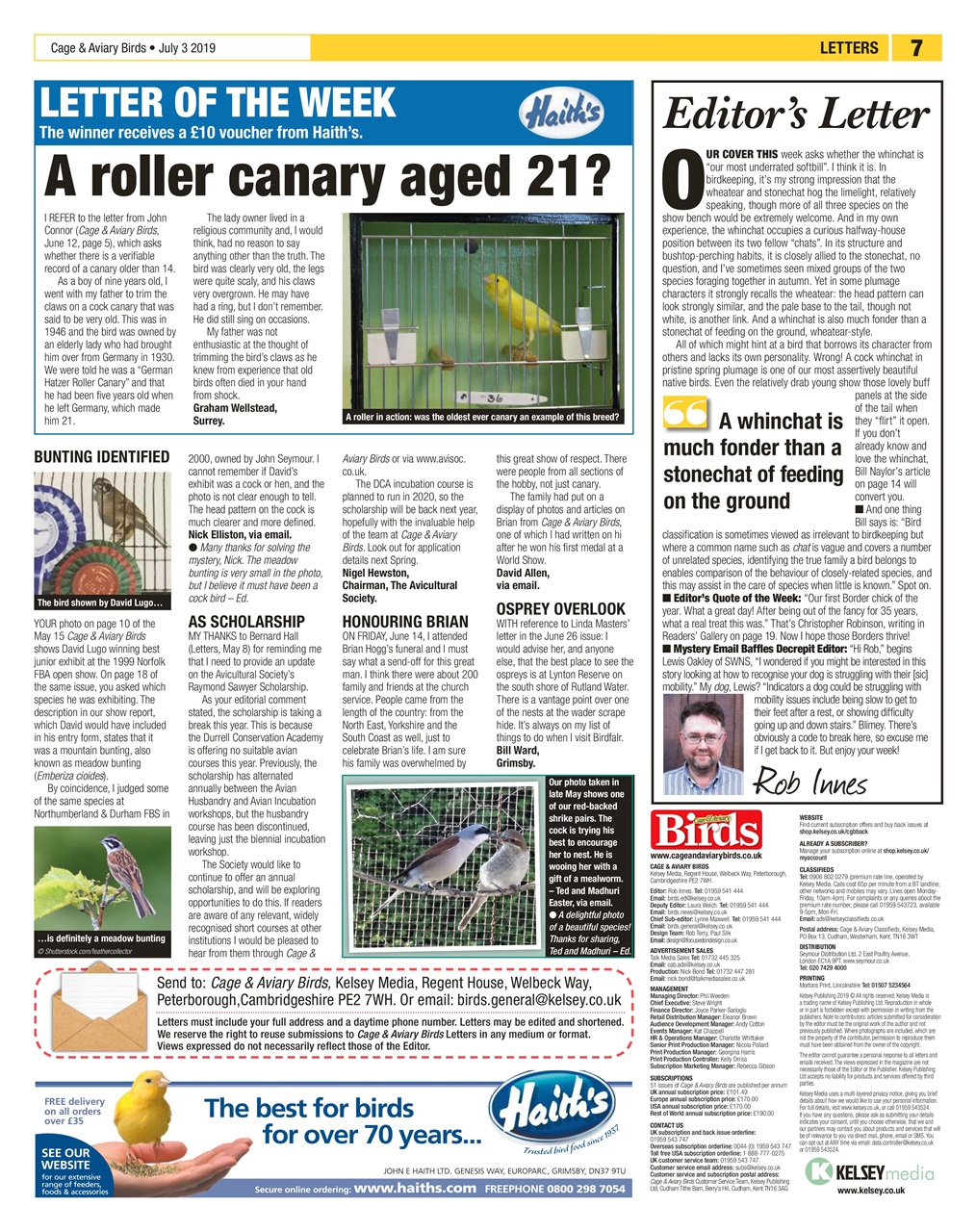 Cage & Aviary Birds Preview Pages