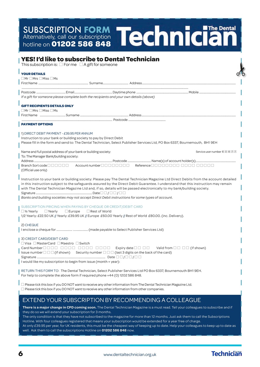 The Dental Technician Magazine Preview Pages