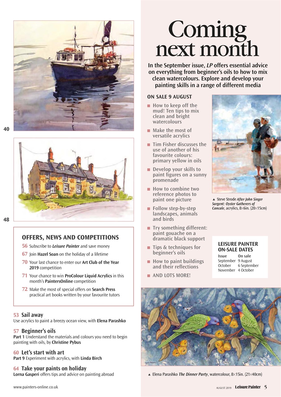 Leisure Painter & The Artist Preview Pages