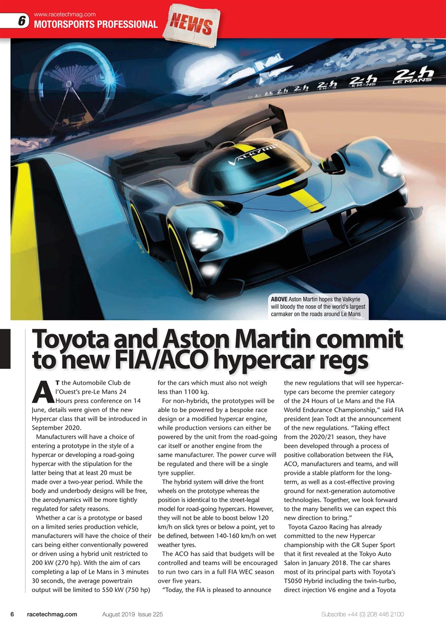 Race Tech Preview Pages