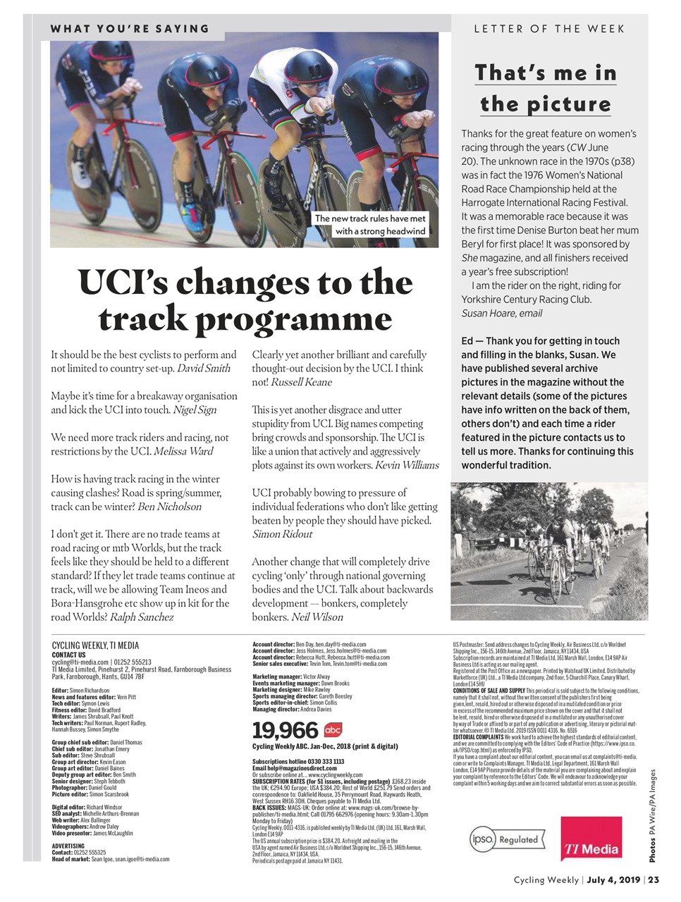 Cycling Weekly Preview Pages