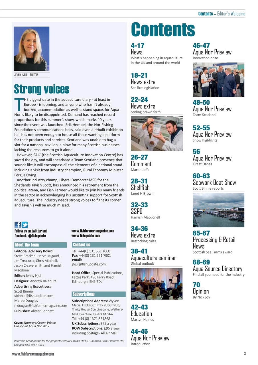Fish Farmer Magazine Preview Pages