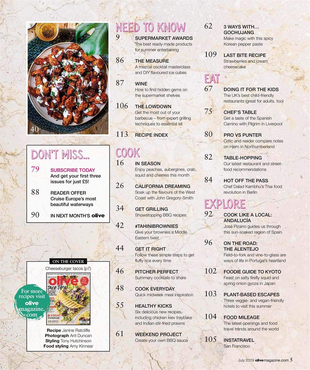 Olive Magazine Preview Pages